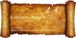 Lobstein Albert névjegykártya